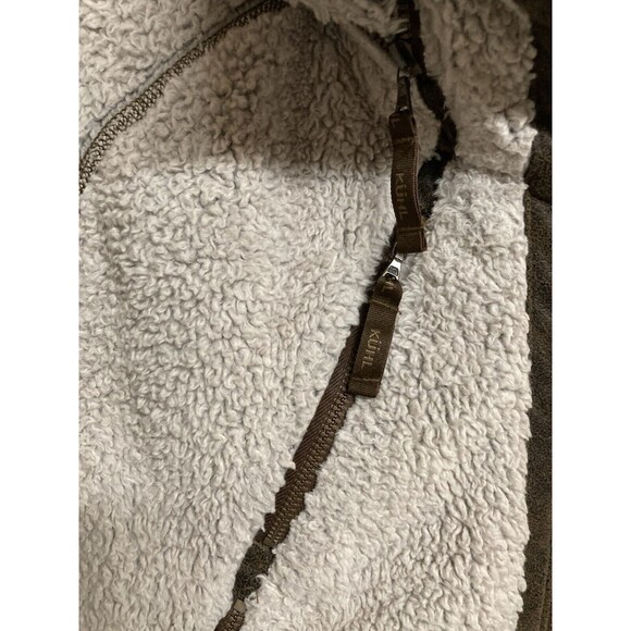 Women's Kuhl Hooded Full Zip Sherpa Fleece Vest Beige Size Large - Picture 4 of 13